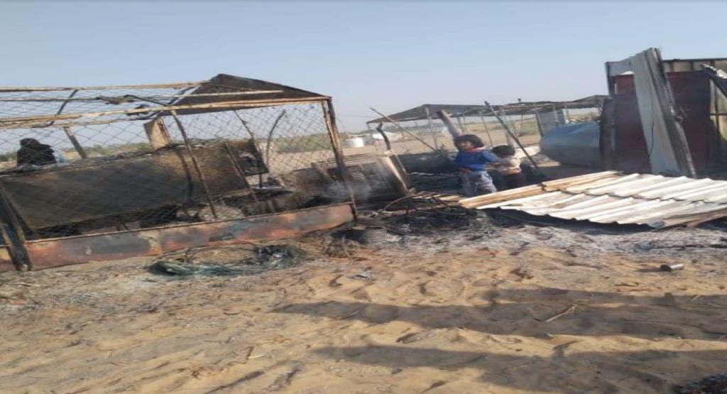 Third in less two weeks.. Fire in a camp for IDPs in Al-Dhalee