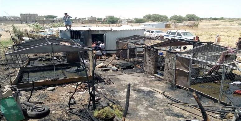 Fire destroys 6 Shelters in Al Najah IDPs Site – Marib